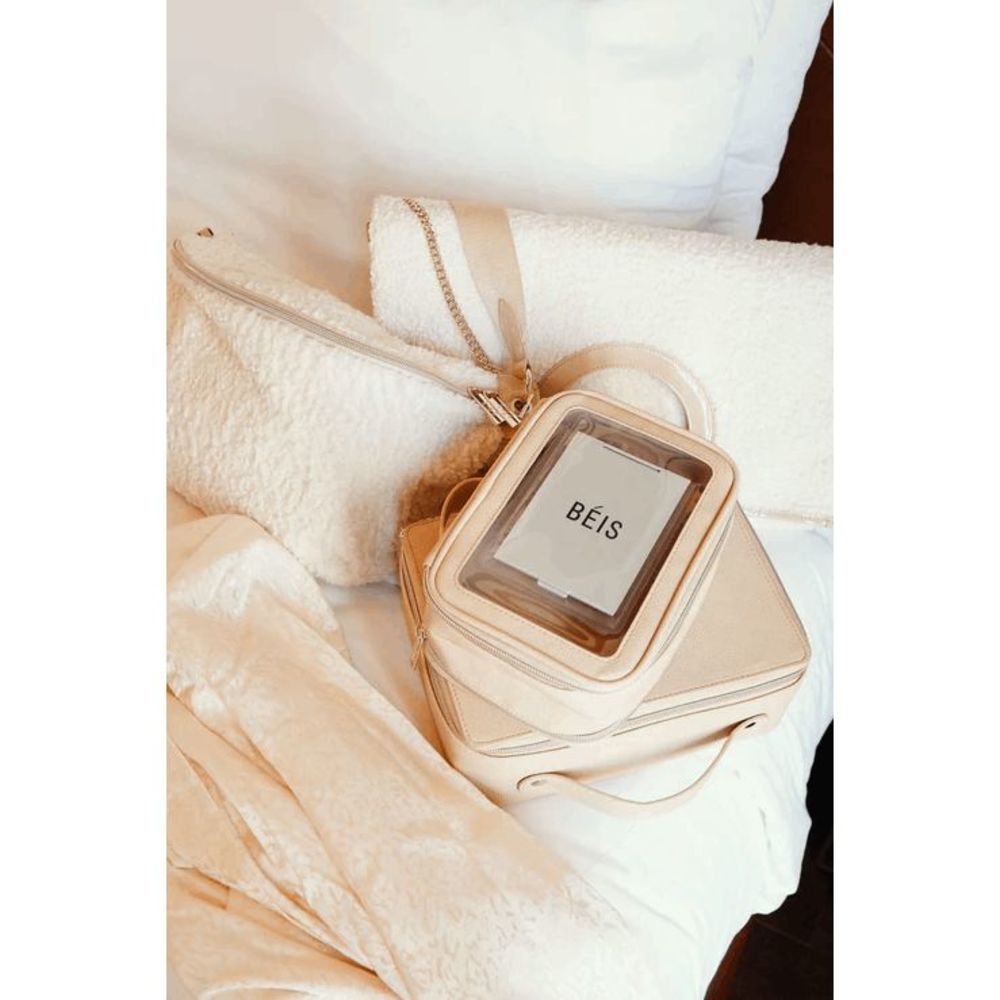 NWT Beis On the Go Essential Cosmetic Case in Beige - Picture 7 of 8